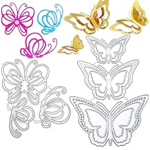 6 Pcs Butterfly Metal Cutting Dies,6 Butterflies Die Cuts for Card Making,Metal Die Cuts,Cute Butterfly Cutting Dies for DIY Crafts Scrapbooking Album Paper Decorative Embossing Card Making Supplies