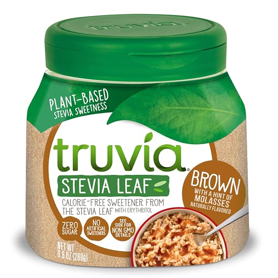 Truvia Brown Spoonable Sweetener, Stevia Leaf, 9.8 oz Jar