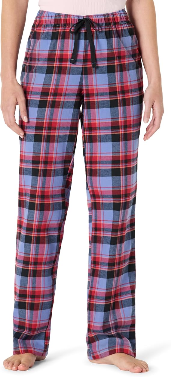 Amazon Essentials Women's Flannel Pajama Sleep Pant with Drawstring and Elastic Waist