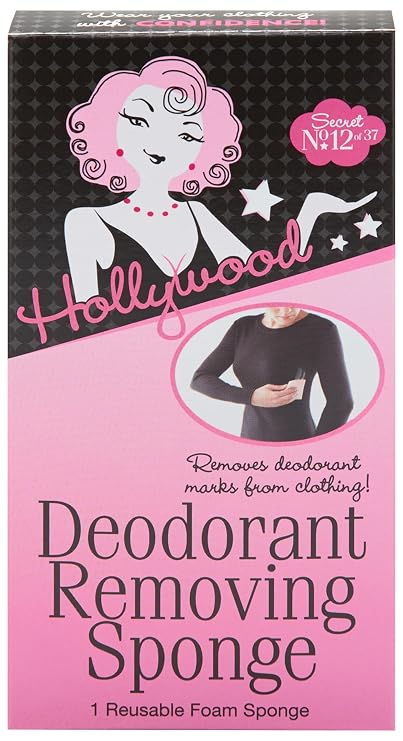 Hollywood Fashion Secrets Reusable Deodorante Removing Sponge, Stain Eraser