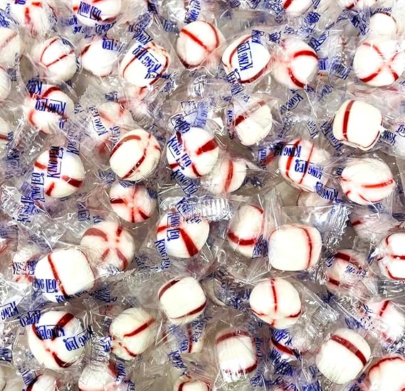Soft Peppermint Puffs Candy, Natural Peppermint Mint Oil, Soft Melt in your mouth Peppermint Candy, 1 lb. Bag (16 oz.)
