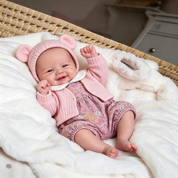 Zero pam Floppy Reborn Dolls Silicone Full Body,30 CM Full Body Solid Platinum Silicone Baby Dolls Girl,Realistic Baby Doll Girl,Squishy Lifelike Washable Reborn Babys Doll For Girls