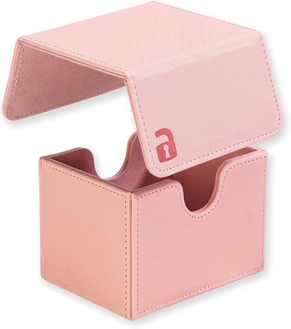 Vault X Sideloading Deck Box, 100+ Sleeved Trading Cards, Exo-Tec Material, Detachable Magnetic Lid (Pink)