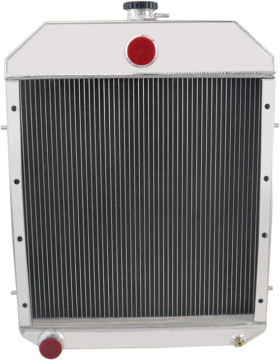 D81055 Tractor Radiator for Case 1845 1845B 1845S 480D 480LL 580D 580SD 584D 585D 586D, 3 Rows Aluminum Radiator