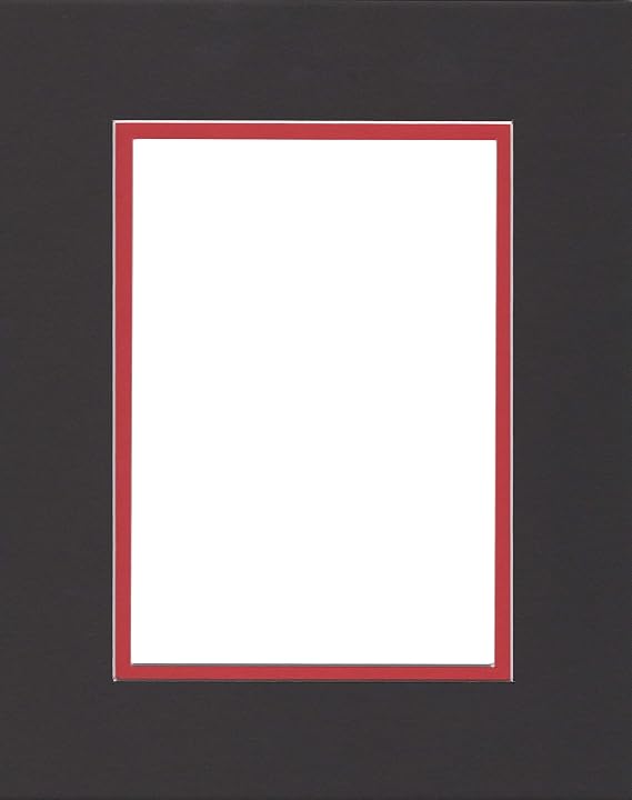 20x24 Black & Bright Red Double Picture Mats Bevel Cut for 16x20 Pictures