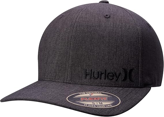 Hurley Mens Baseball Cap Moisture-Wicking Flexfit Curved Bill Fitted Hat