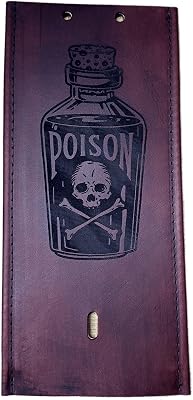 The Dirty Gringo Retro Poison Bottle Mohagany Compatible with Harley Davidson Leather Gas Tank Panel Bib 2000-2017 Softail