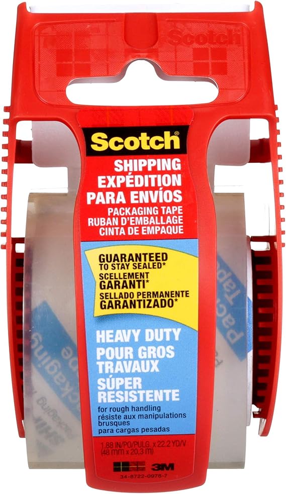 Scotch Heavy Duty Packing Tape with Dispenser 1.88 Inch X 800 Inch