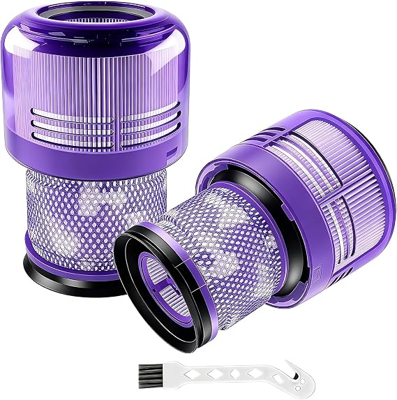 Dyson V11 SV17 SV14 SV22 Absolute extra pro hayvan torque drive total clean elektrikli süpürge için yedek filtre, yedek parça yerine geçer no.DY-970013-02 & 97001302 (2 adet filtre 1 temizleme | Absolute Extra Pro Animal Torque Drive Total Clean uyumlu, parça numarası DY-970013-02 & 97001302 yerine geçer