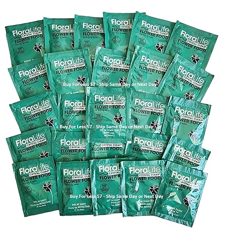 Cut Flower Food Floralife Crystal Clear Powdered 5gr Packets Fresh Stock (100)