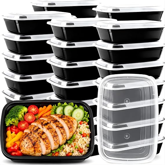 38oz Meal Prep Containers Reusable 15 Pack Food Containers with Lids