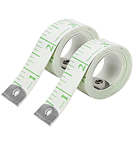 Soft Measuring Tape Pack of 2 | Dual Scale Cloth Sewing & Body Tape Measure | 150cm/60inch