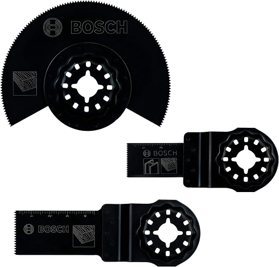 3-Piece Promo Wood Set for Bosch Professional Diy Multifunction Tools, Black