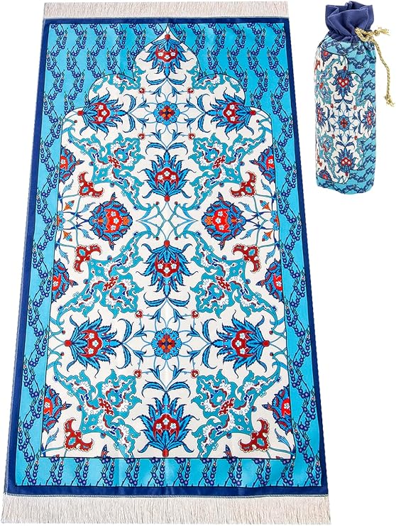 ihvan online Silk Textured Carrying Bag Prayer Rug (Desen 9)