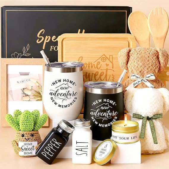 Lifecapido 15 PCS House Warming Gifts New Home, New Home Gift Ideas, Closing Gifts for Home Buyers Couple Friend Women Men