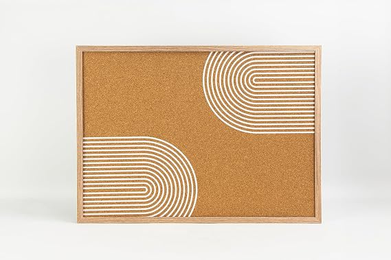 Modern Arches White Printed Corkboard, HB6277