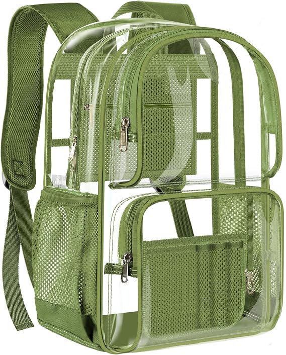 PAMANO Clear Backpack Heavy Duty Transparent See Through Bag for College Work Travel Security