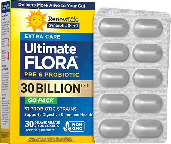 Renew Life Ultimate Flora Extra Care Digestive Probiotic 30 Billion CFU