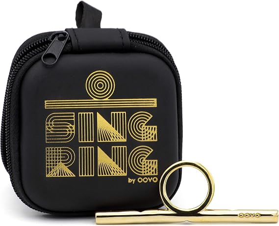 Sing Ring Vocal Training Tool | 4 Resistance Levels in 1 Compact Brass Device | SOVT Warm-Up for Singers, Speakers & Voice Coaches