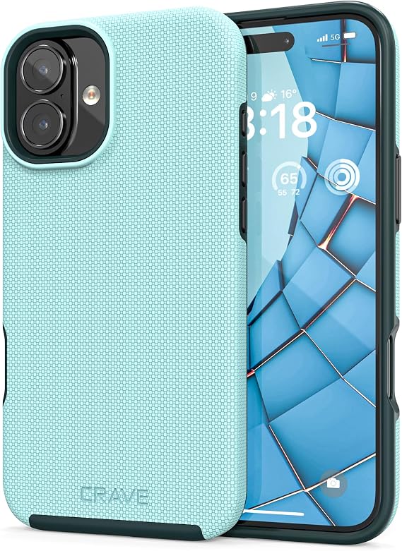 Crave Dual Guard Compatible with iPhone 16 Plus Case, Compatible with MagSafe Shockproof Protection Dual Layer Case for Apple iPhone 16 Plus (6.7") - Aqua