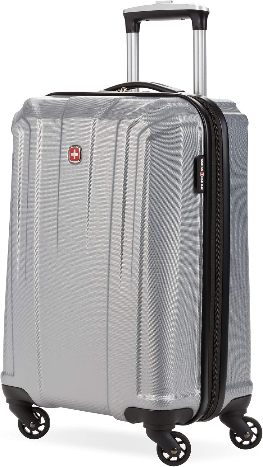 SwissGear 3750 Hardside Luggage with Spinner Wheels 37.4L 21.5 inches Silver