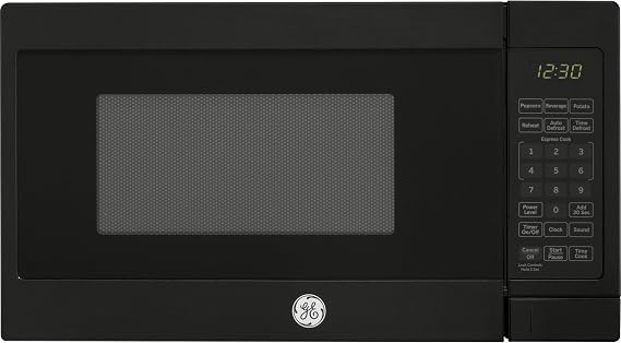 GE Countertop Microwave Oven | 0.7 Cubic Feet Capacity, 700 Watts | Kitchen Essentials for the Countertop or Dorm Room | Black