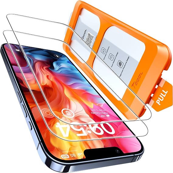 TOCOL for iPhone 13 Pro Screen Protector, Clear
