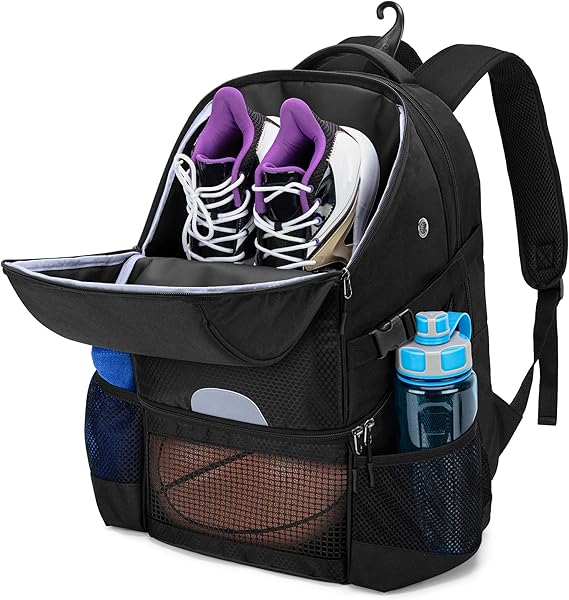 DSLEAF Basketball Backpack Adult Basketball Backpack with Shoes Storage for Basketball Soccer Volleyball
