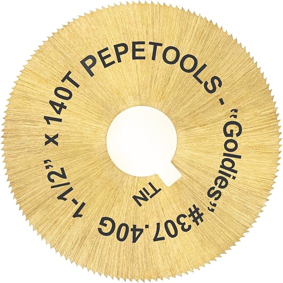 PepeTools JRM2 1.50 inch Large Blade TiN Coated Goldies 307.40G, 0.008" Thick