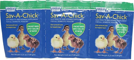 3 Set - Sav-A-Chick Electrolyte & Vitamin Supplement (3-0.2 oz Packets)