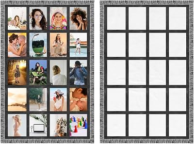 2 PCS Sublimation Blank Blankets 4060inch with 20 Panels for Heat Press, Baby Printed Blanket,Sublimation Photo Polyester Blankets