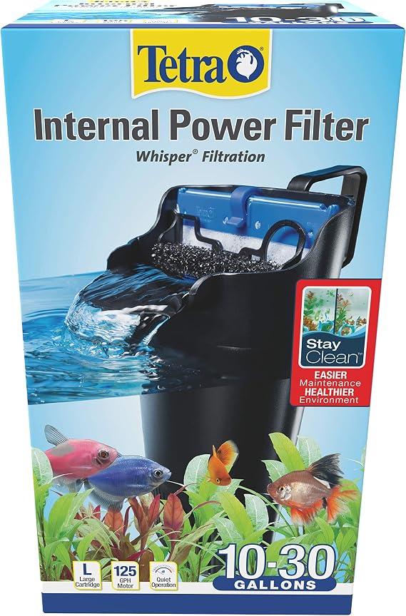Tetra Whisper İç Filtre 10 ila 30 Galon, Akvaryumlar için, Hava Pompalı Tankta Filtrasyon