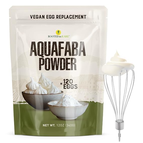 Aquafaba Powder (12oz) Aquafaba For Cocktail Foamer and Meringues | Vegan Egg Replacer for Baking | 120 Egg Equivalent | Plant-Based, Gluten-Free, Vegan Meringue Powder | Shelf Stable Egg Substitute