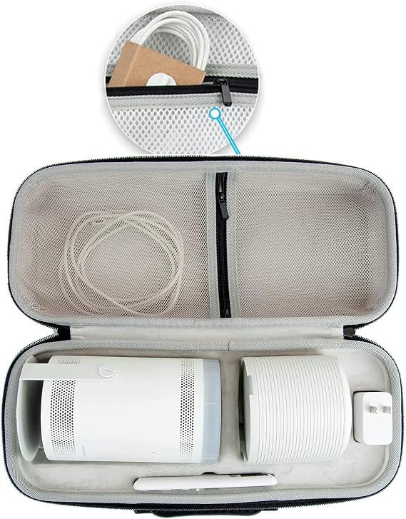 EVA Hard Case for Samsung The Freestyle 2nd Gen Projector | Shockproof & Anti-scratch, Stores Battery Base, Fits 30''-100'' Projection Range