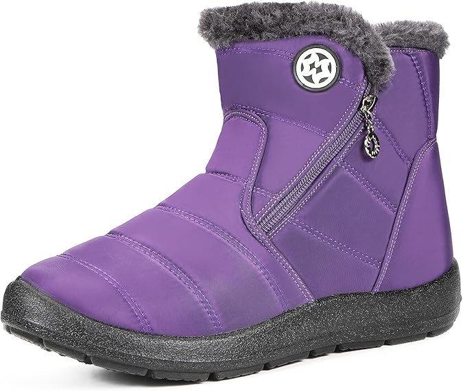 Hsyooes Snow Boots for Women Winter Boots Waterproof | Ladies Warm Booties, Fur Lined, Ankle Booties, Anti-slip, Cold Weather, Outdoor