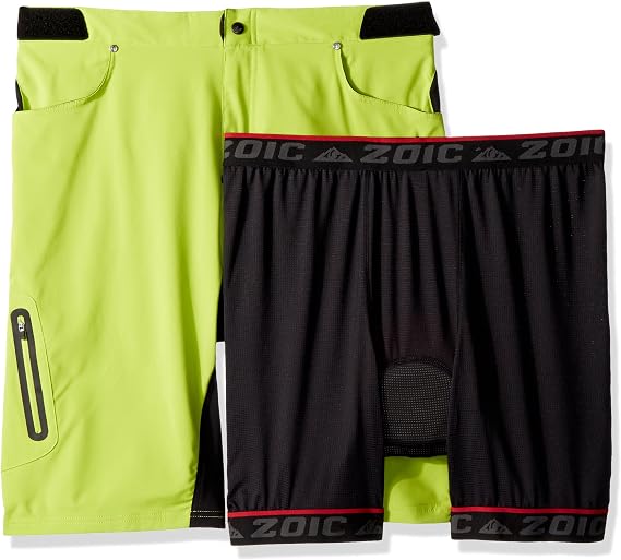ZOIC Ether Short - 12" Inseam + 9" Essential Liner Men's Mountain Bike Cycling Shorts