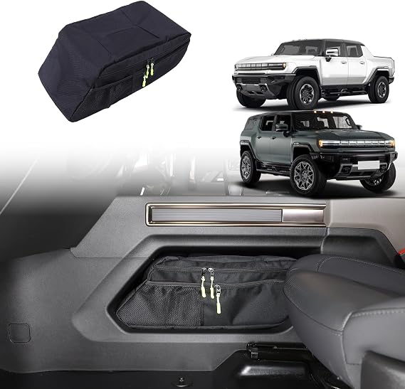 Under Center Console Organizer Storage Bag Compatible with Hummer EV 2022-2026 SUV/SUT Central Control Under Storage Box Organizer Interior Accessories