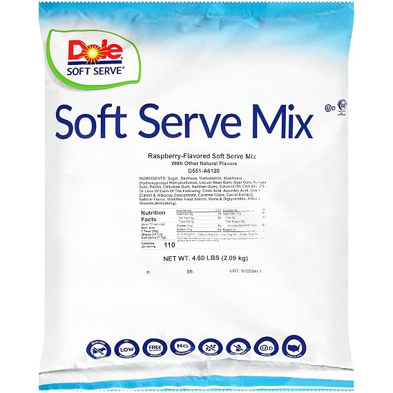 Dole Soft Serve Mix, Raspberry, 4.60 Pound