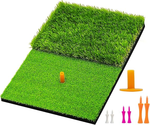 Golf Hitting Practice Mat 23.6x15.8''(60x40cm) Heavy-Duty Foldable