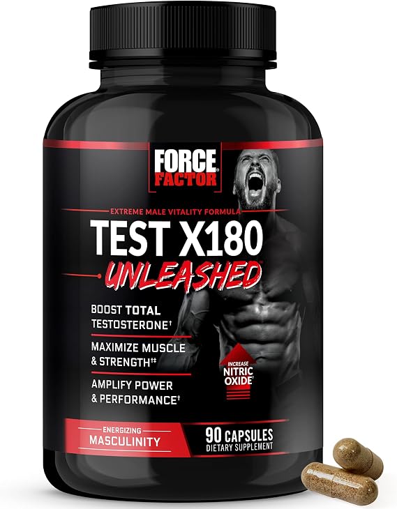 Force Factor Test X180 Unleashed Testosterone Booster for for Men