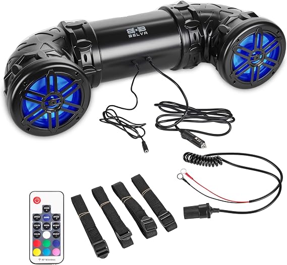 BELVA BPS6RGB UTV/ATV Weatherproof Sound System Dual 6.5 Speakers