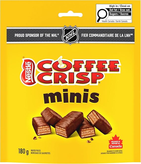 COFFEE CRISP NESTLE Minis, 180g/6.3 oz. Bag (Imported from Canada)
