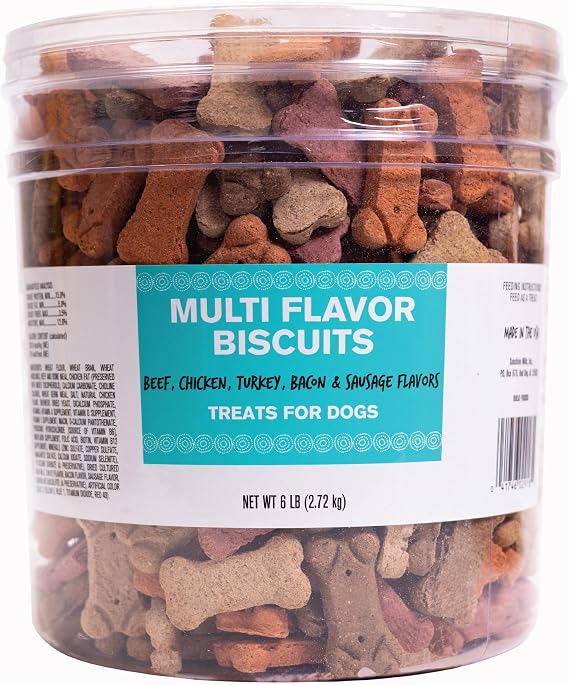 Pet Life Multi Flavored Dog Biscuits, 6lb. Tub