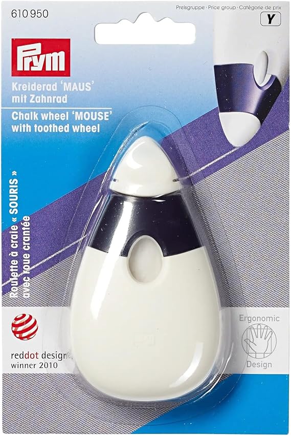 Prym Ergonomic Chalk Wheel Mouse, White