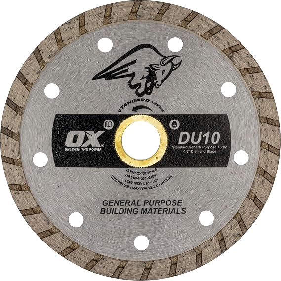 OX 4.5 in Turbo Diamond Blade - General Purpose Wet and Dry Cut