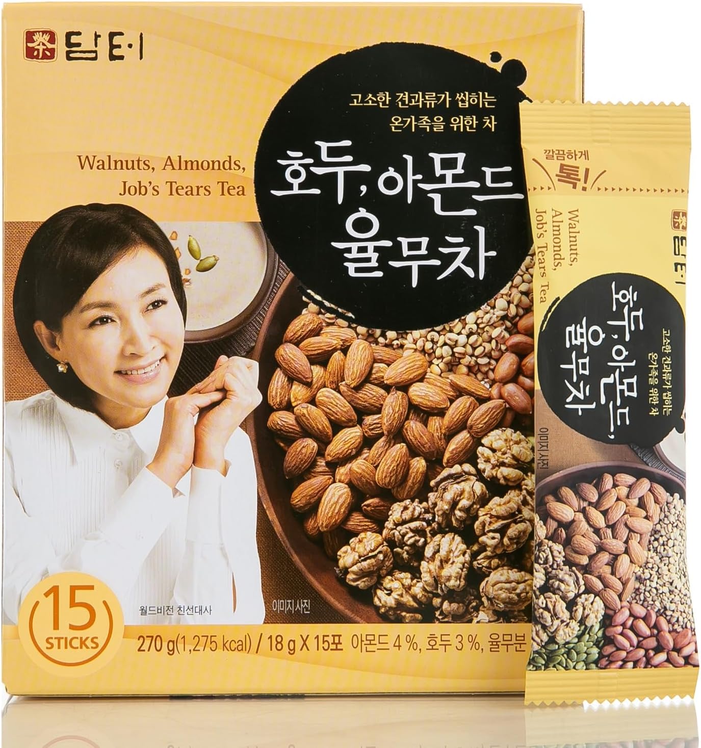 Dame Walnut, Almond, Demon Barley Tea Korean Traditional Tea, Korean Health Tea