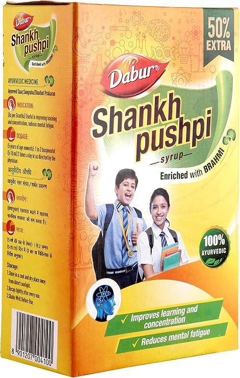 Dabur Shankhpushpi Syrup - (450 Ml+225ml free)