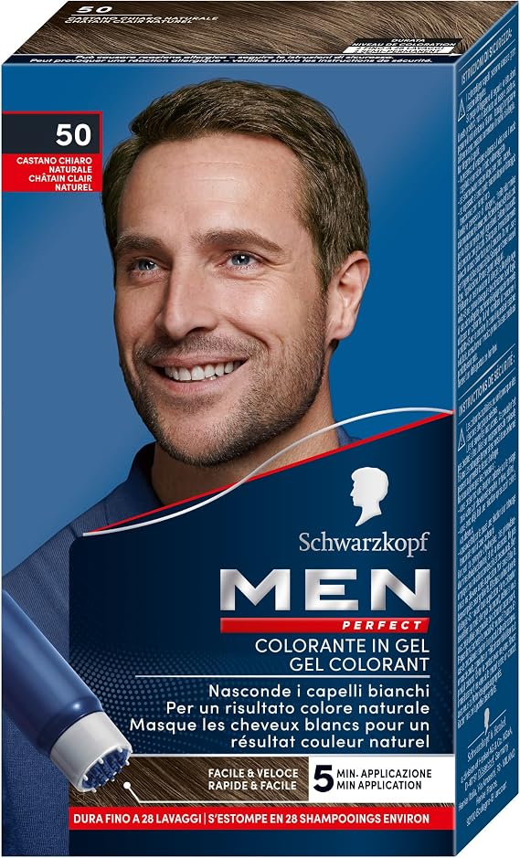 Hair Color Gel Men Perfect 50 Natural Light Brown