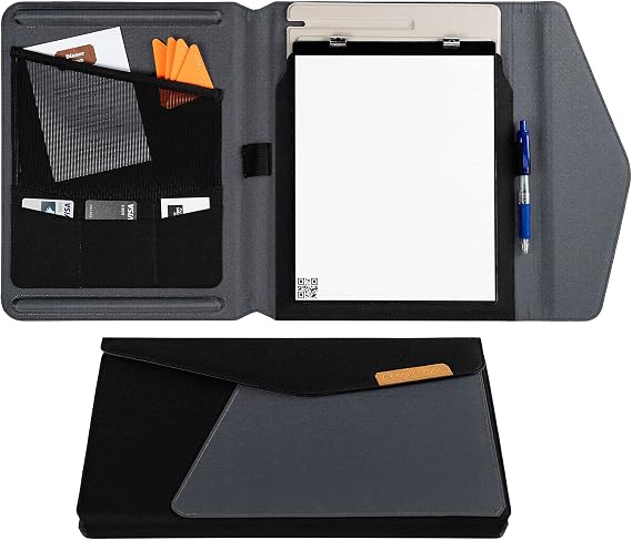 Rocketbook Capsule Cover for Orbit Letter Size - 100% Recyclable Cover with Pen Holder, Magnetic Clasp & Inner Storage - Black
