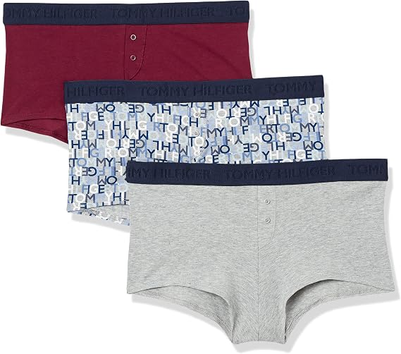 Tommy Hilfiger Adaptive Women's Womens Shortie and Bikini-cut Cotton Underwear Panty, 3 Pack